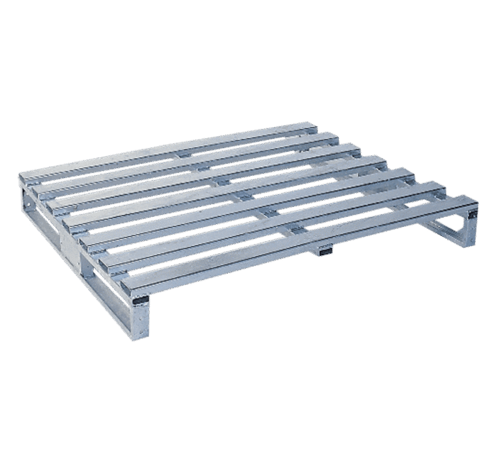 Slatted Steel Pallet - Metal - 120 x 100 x 15 cm